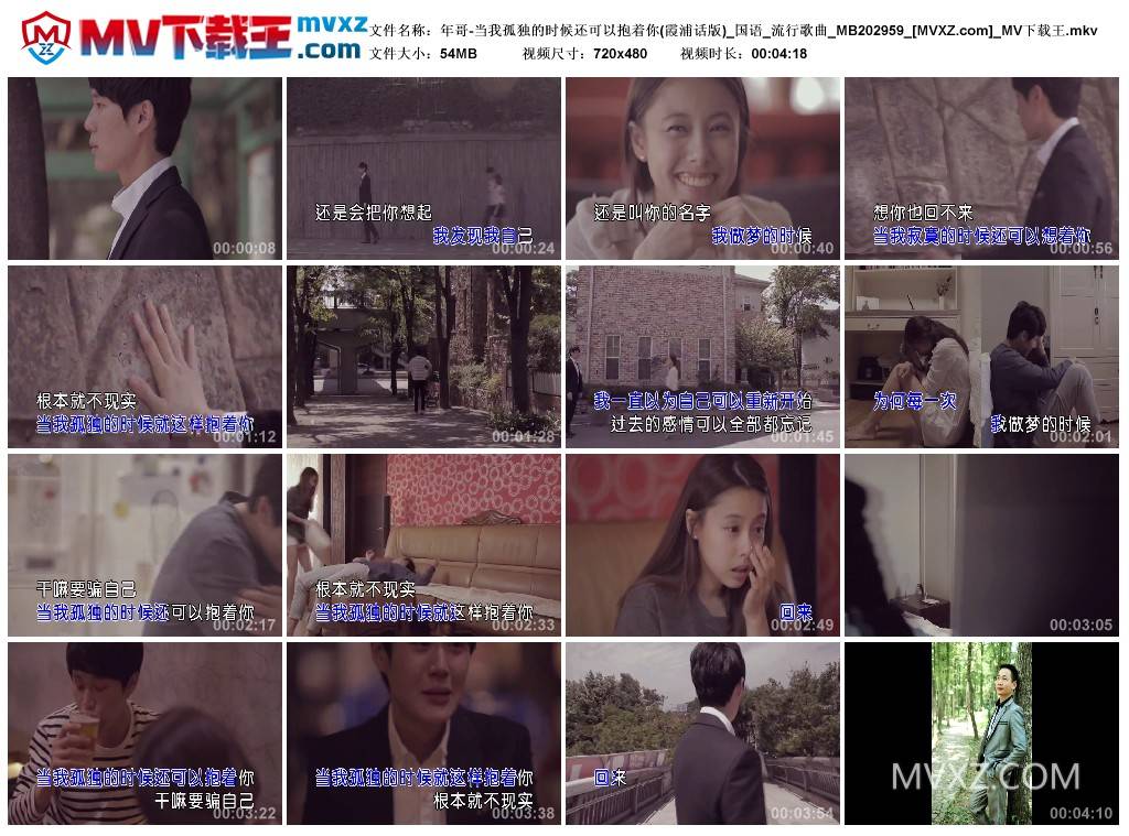 年哥-当我孤独的时候还可以抱着你(霞浦话版)_国语_流行歌曲_MB202959
